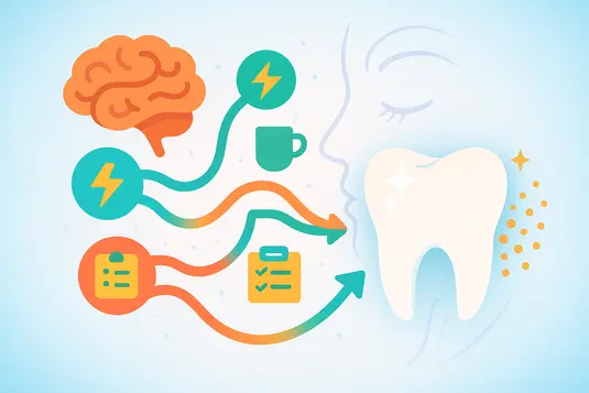 How stress and anxiety reshape your jaw and erode your teeth. photo