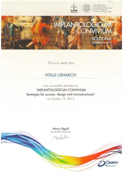 Ushakov Vitalii Viktorovych certificate #34