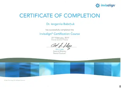 Babchuk Yevheniia Oleksandrivna certificate #10