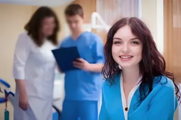 Professional teeth cleaning using the Air Flow device