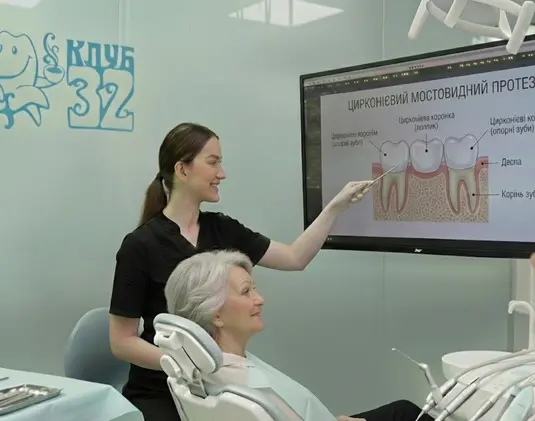Zirconium bridge prosthesis photo