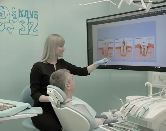 Front tooth implantation photo