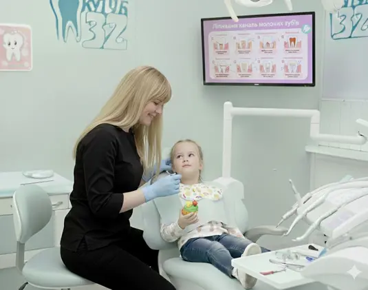 Root canal treatment of baby teeth photo